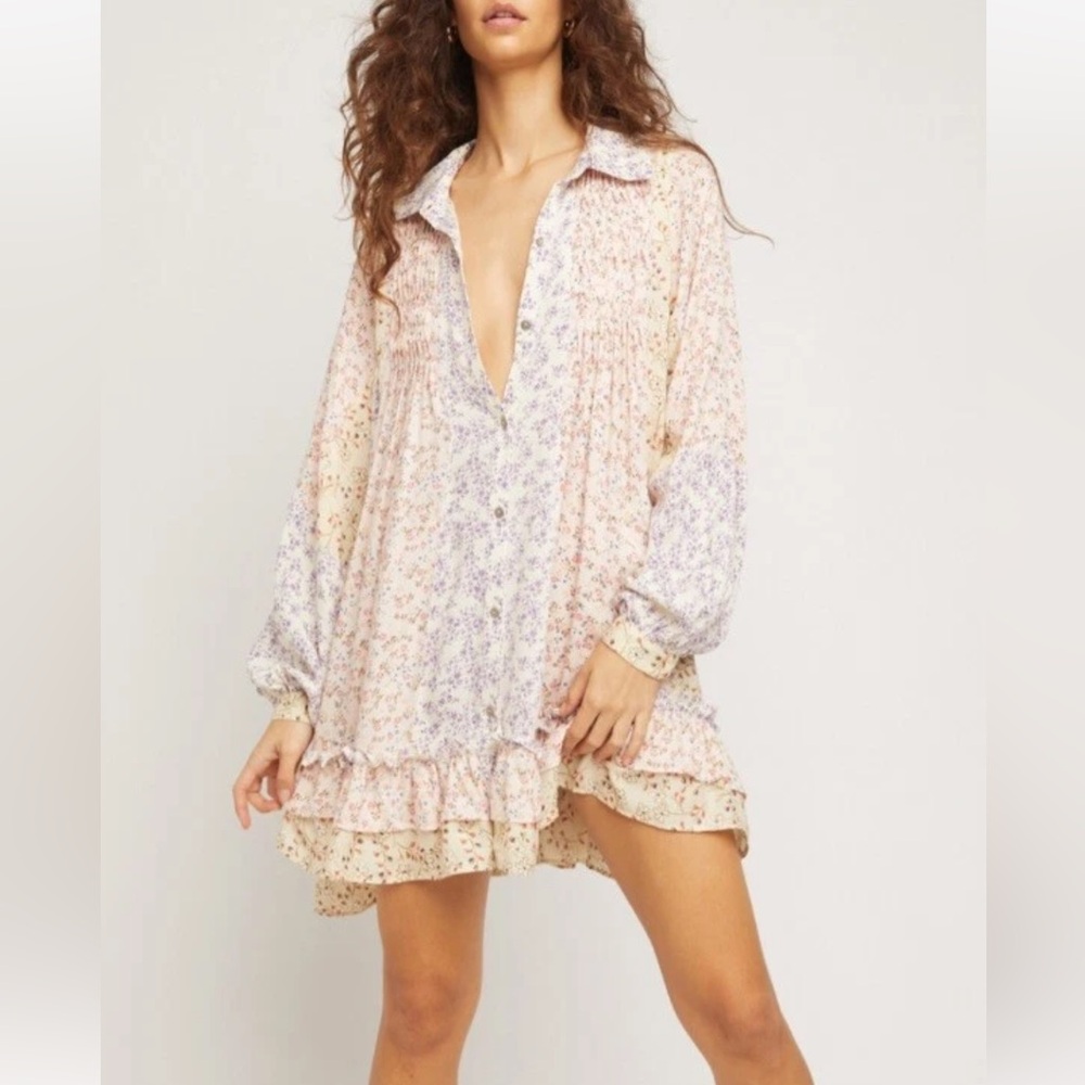 Free People Floral Long Sleeve Dress/Tunic